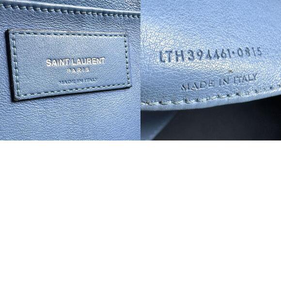 Saint Laurent Bag Leather Blue Cabas Shoulder Baby - Picture 5 of 5